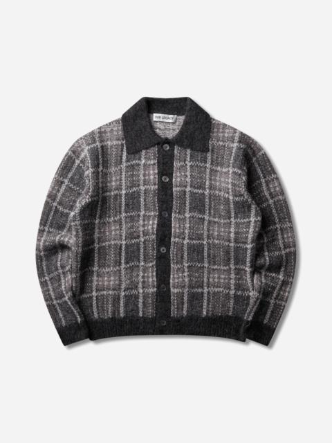 Our Legacy Men's Evening Polo Grand Check Fuzzy Alpaca