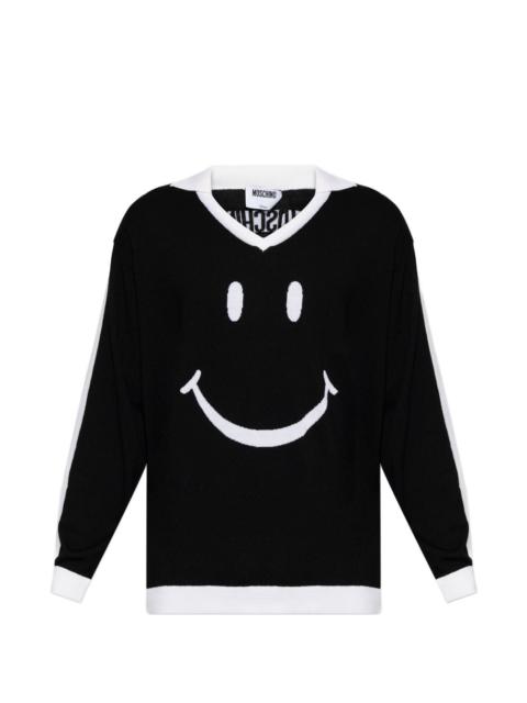 Moschino smiley-print sweater
