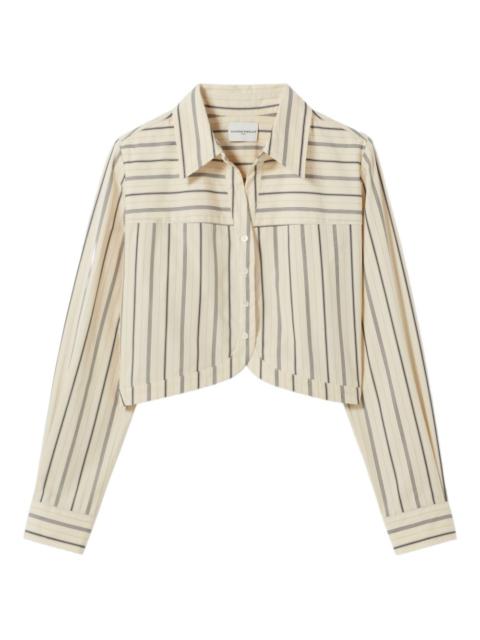 Claudie Pierlot striped-pattern cropped shirt