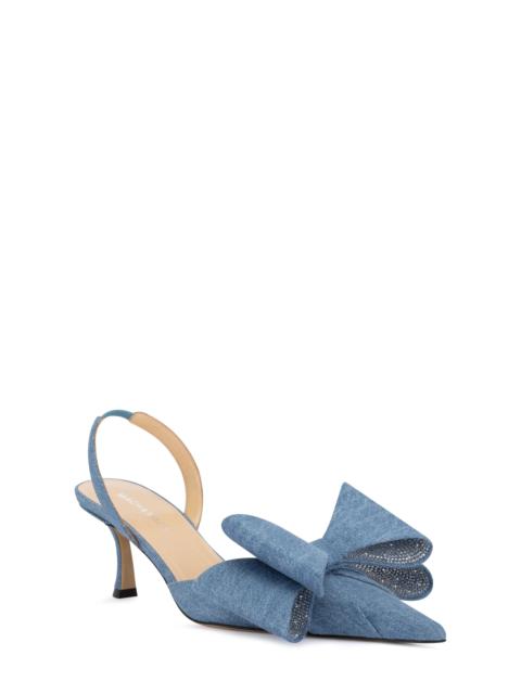 Le Cadeau Bow Pointed Toe Slingback Pump