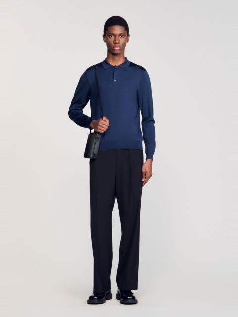 Sandro RIBBED POLO SHIRT