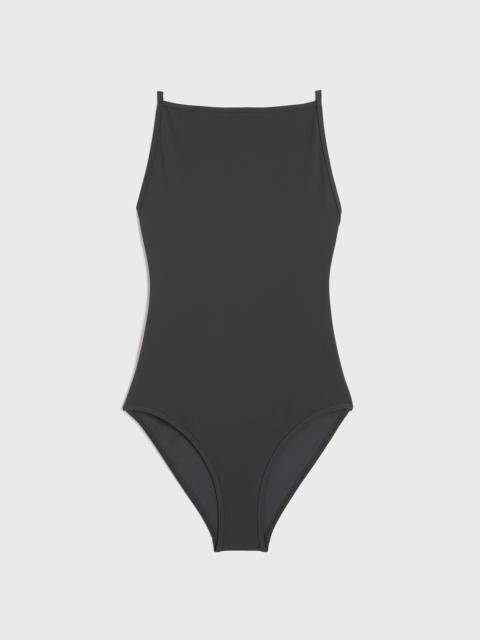 Totême Boat-neck swimsuit anthracite