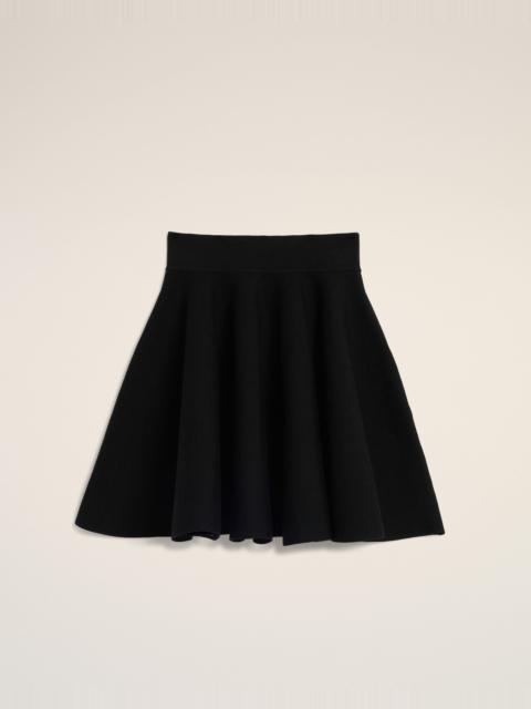 AMI Paris BLACK A-LINE COTTON SKIRT