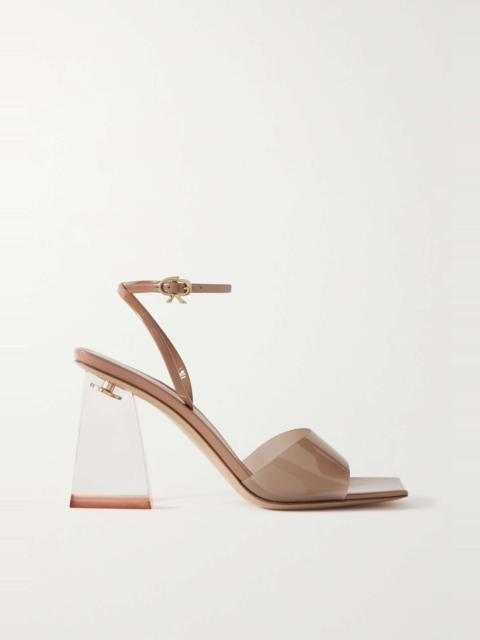 Gianvito Rossi PVC and metallic leather sandals