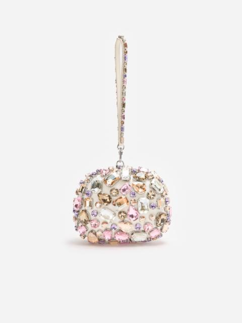 self-portrait Multi Crystal Embellished Top Handle Clutch Bag