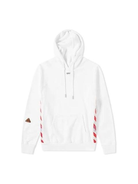 Off-White Off-White SS21 hooded Logo Printing Long Sleeves Loose Fit White OMBB032S180030080100