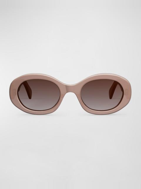 CELINE Triomphe Logo Oval Acetate Sunglasses