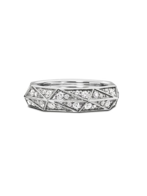 DAVID YURMAN Men's Torqued Faceted Band Ring in Sterling Silver - Diamond