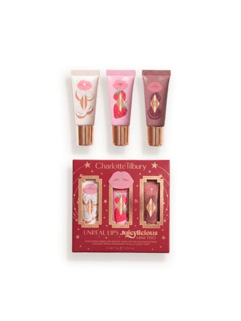 Charlotte Tilbury UNREAL LIPS JUICYLICIOUS MINI TRIO Mini Lip Kit