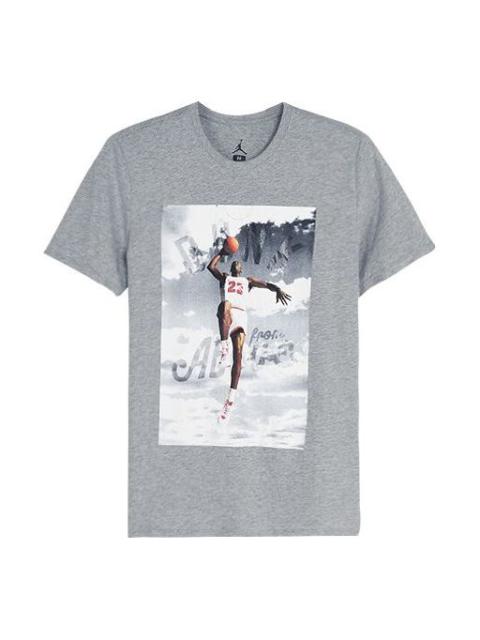 Jordan Air Jordan Basketball Printing Short Sleeve T-Shirt 'Grey' 810790-063