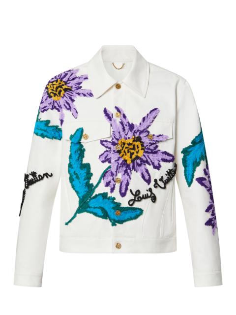 Louis Vuitton Thistle Embroidered Wavy Denim Jacket