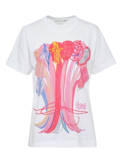 Comme des Garçons GIRL x Mao Yoshino artwork-print T-shirt