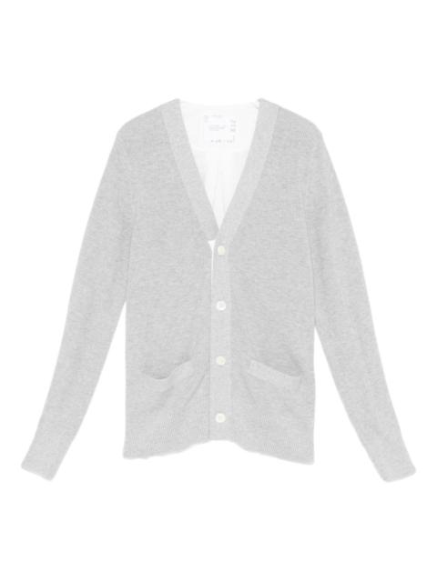 sacai panelled cardigan