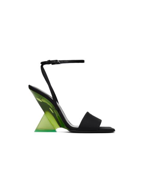 THE ATTICO Black Cheope Heeled Sandals