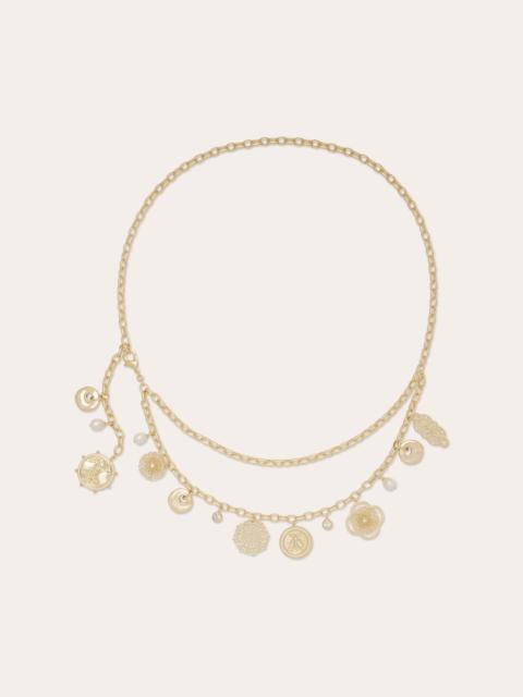 RAMY BROOK Ariana Medallion Charm Chain Belt