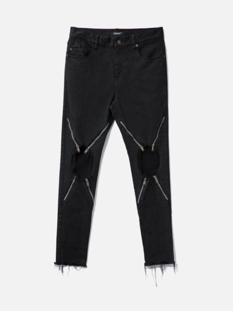 UNDERCOVER UC1E4515-2 STRETCH DENIM 4 ZIPS JEANS