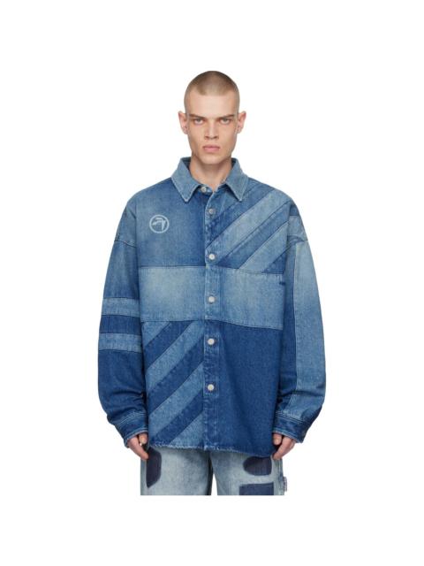 Ambush Indigo Patchwork Denim Shirt