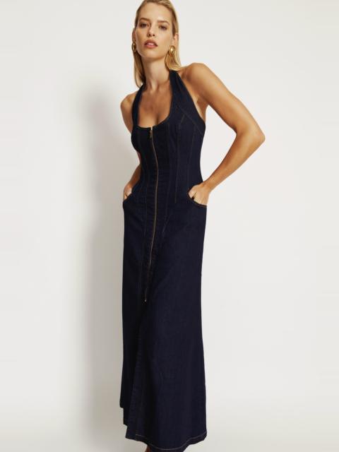 BARDOT Martel Denim Midi Dress In Dark