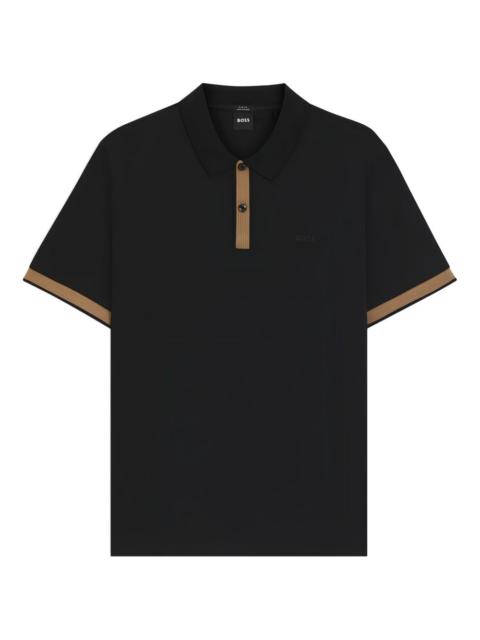 HUGO H-Phillipson 200 ribbed trim polo shirt