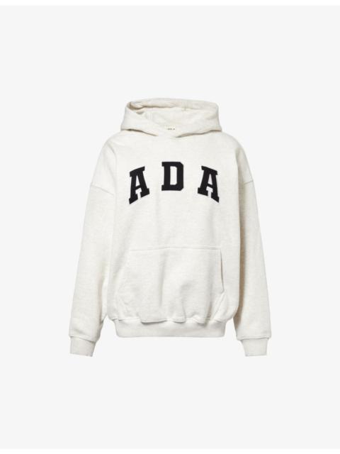 ADANOLA Logo-Embroidered Relaxed-Fit Cotton-Jersey Hoody