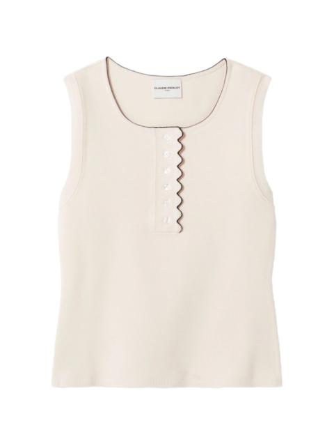 Claudie Pierlot scalloped-trim top