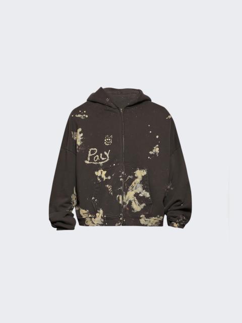 Paly Been Amess Zip Hooded Sweatshirt Brown