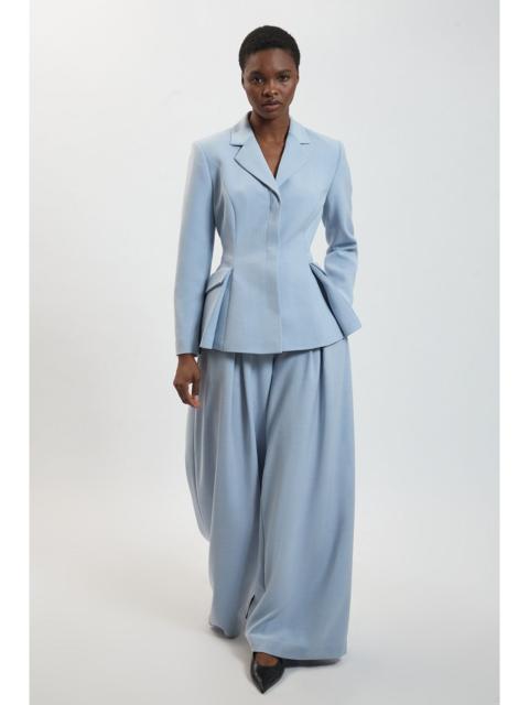 KAREN MILLEN Polished Pleat Wide Leg Tailored Trouser
