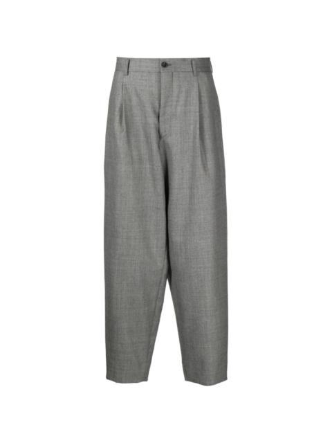 classic pleated wool trousers