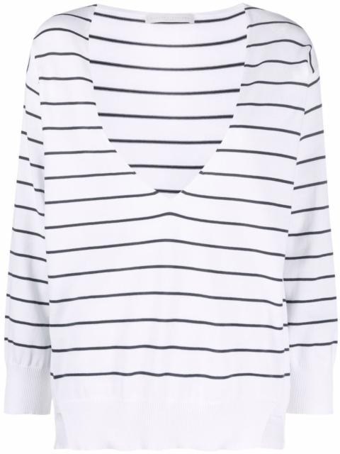FABIANA FILIPPI plunge-neck striped jumper