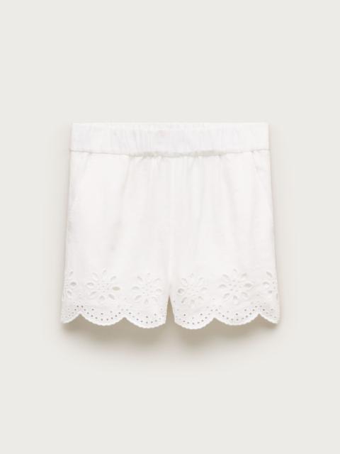 J.CREW Tropez eyelet short in linen