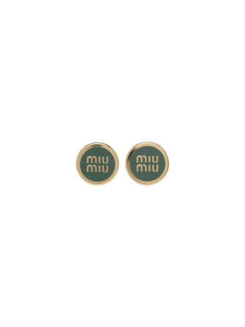 Miu Miu Enameled metal earrings