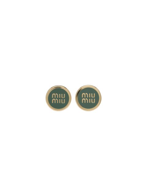 Miu Miu Enameled metal earrings