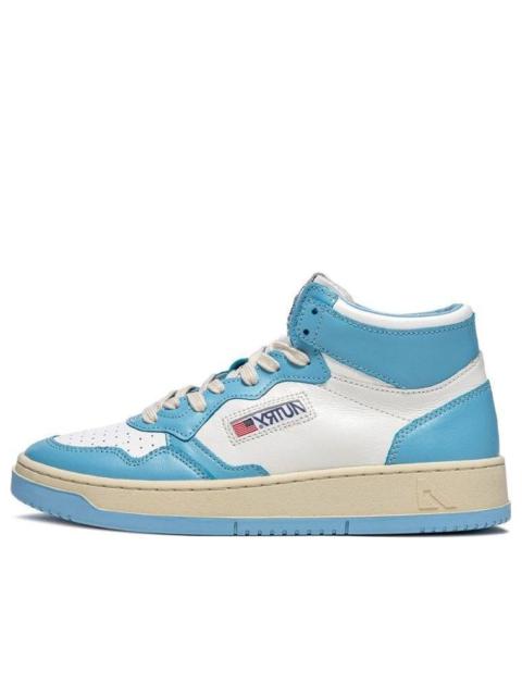 AUTRY (WMNS) Autry Medalist Mid Leather Sneakers Two-Toned 'White Blue' AUMW-WB08
