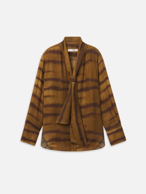 FRAME The Silk Oversized Tie Shirt