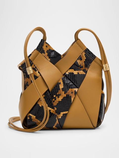 ULLA JOHNSON Charlotte Snake-Print Leather Crossbody Bag