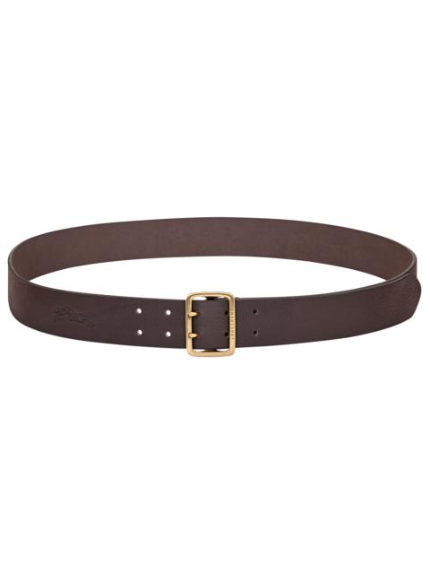 Longchamp Archive Men's belt Mocha - Leather