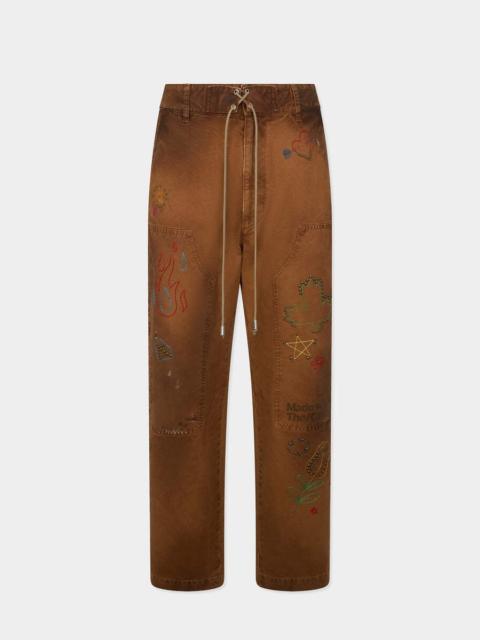 DSQUARED2 HANDMADE SCRIBBLES STRAIGHT PANT