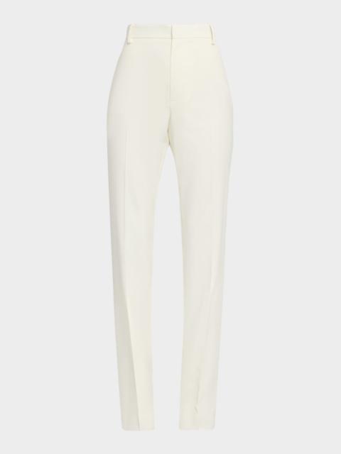 Ralph Lauren Wrigley Grain de Poudre Bootcut-Leg Pants