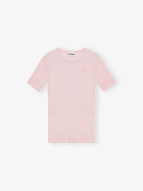 GANNI T-SHIRT IN PINK