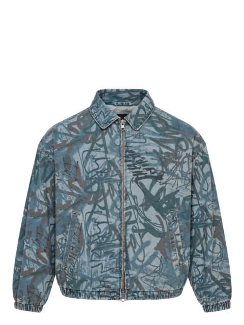 thisisneverthat® Graffiti Print Denim Blouson Jacket