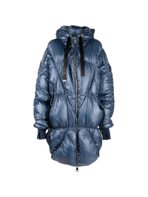 hooded zip-up padded jacket