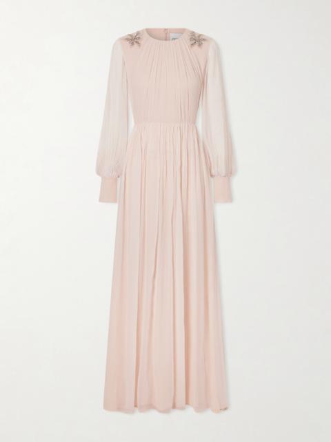 Erdem Crystal-embellished Crêpon Gown