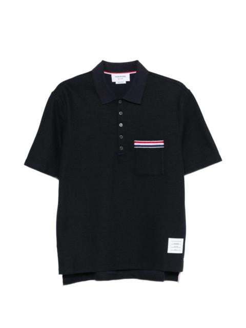 Thom Browne Short Sleeve Pocket Polo