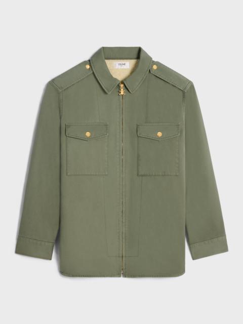 overshirt in technical cotton