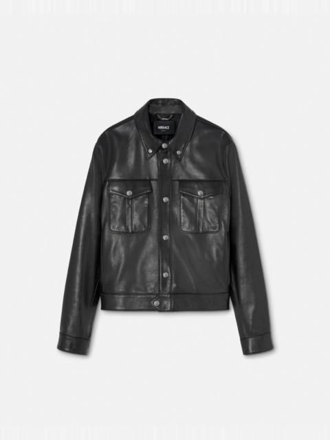 VERSACE Leather Blouson Jacket