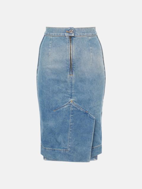 Vivienne Westwood Orb denim pencil skirt