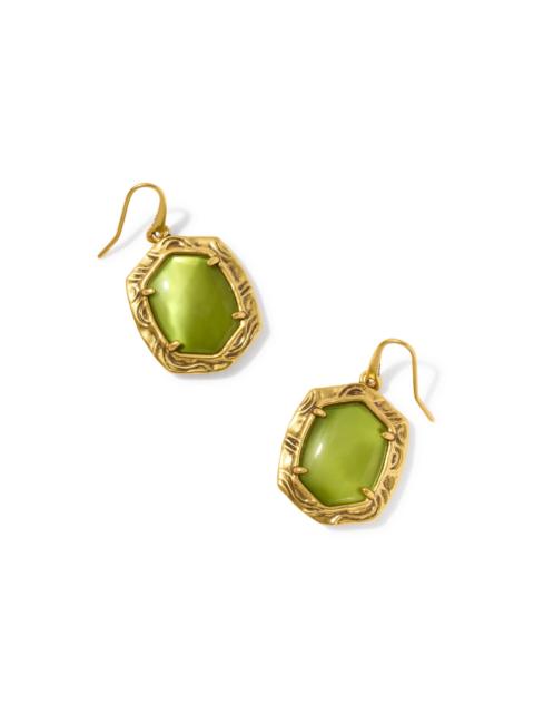 KENDRA SCOTT Tiger Striped Daphne Vintage Gold Drop Earrings