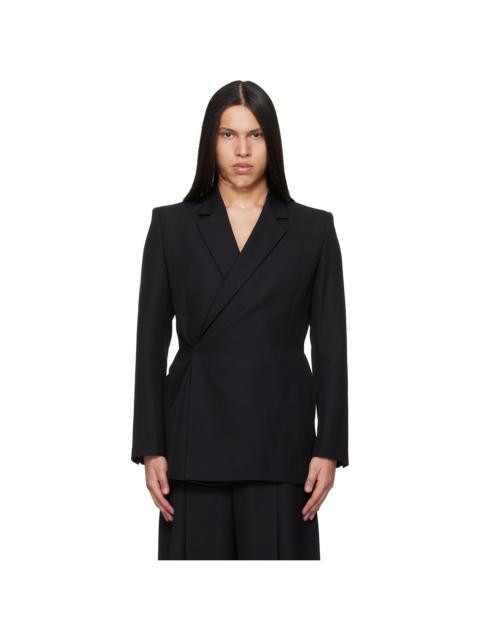 EGONLAB Black Egonic Double Breasted Blazer