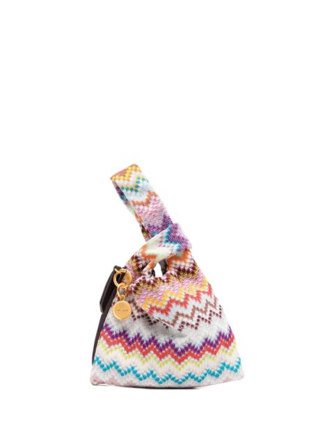 Missoni Missoni Raschel Zig Zag Handle Tote Bag