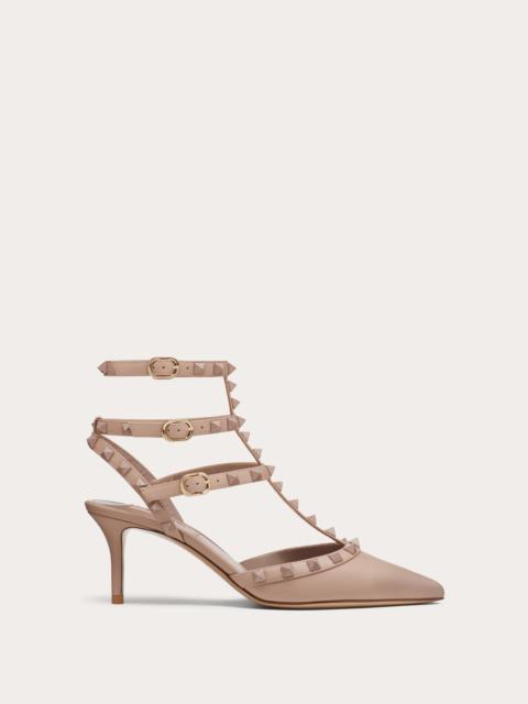 ROCKSTUD ANKLE STRAP PUMP WITH TONAL STUDS 65 MM
